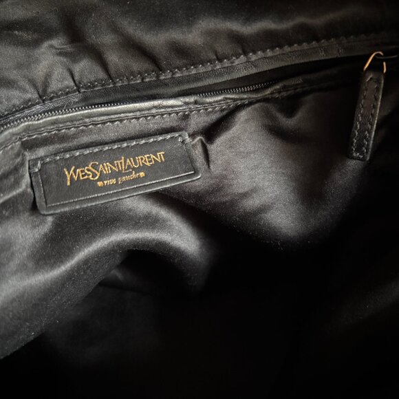 YSL/Yves Saint Laurent Oversized Muse Bag - Navy/Eggplant Leather - Pilati Era - Picture 6 of 10